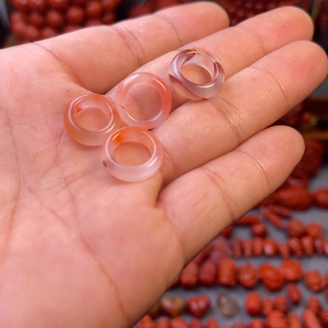 南红玛瑙瓦西精工跑环卡10mm多样性发货其一未镶嵌