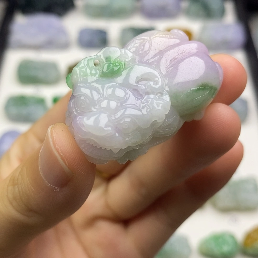 翡翠未镶嵌颈饰天然缅甸翡翠貔貅吊坠