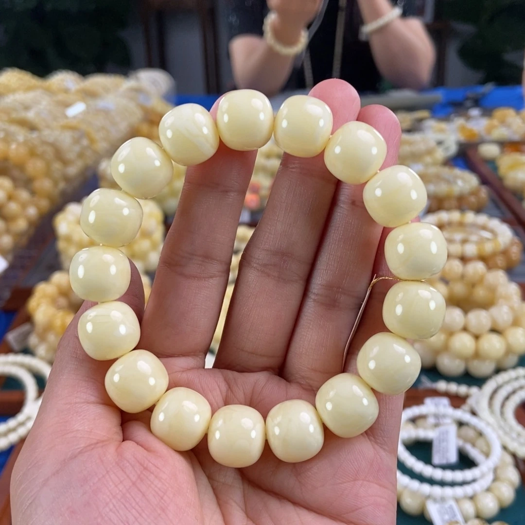 未镶嵌琥珀手链14奶白蜡同料老型28.03