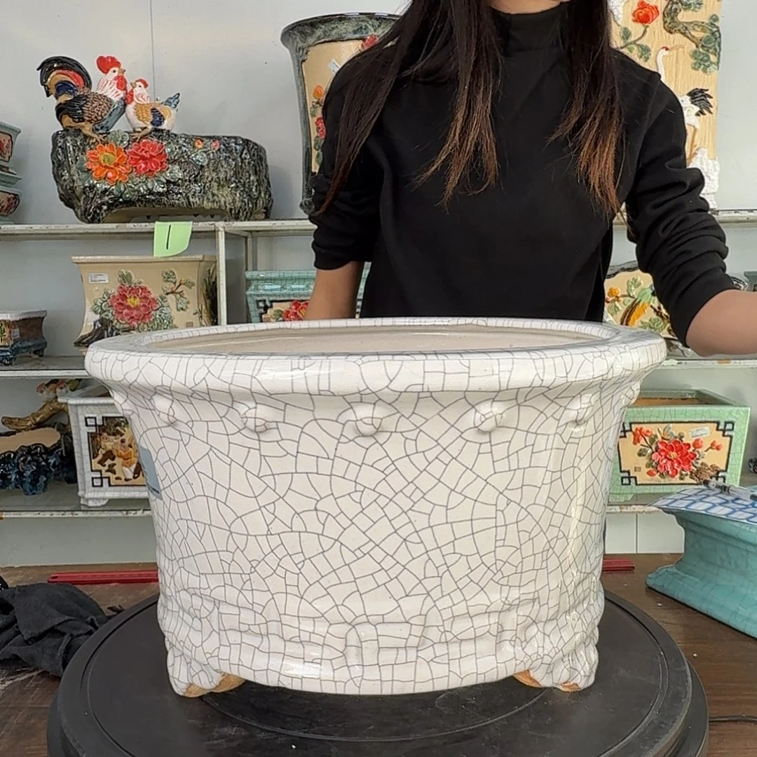 钓***鱼内口29内深16.5石湾盆