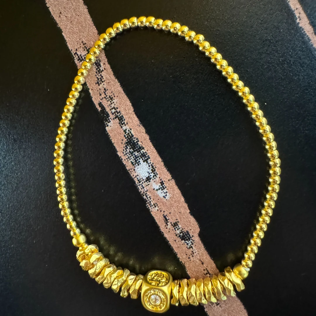 足金盘缠＋卡2金珠＋方糖时尚爆款ZB30066