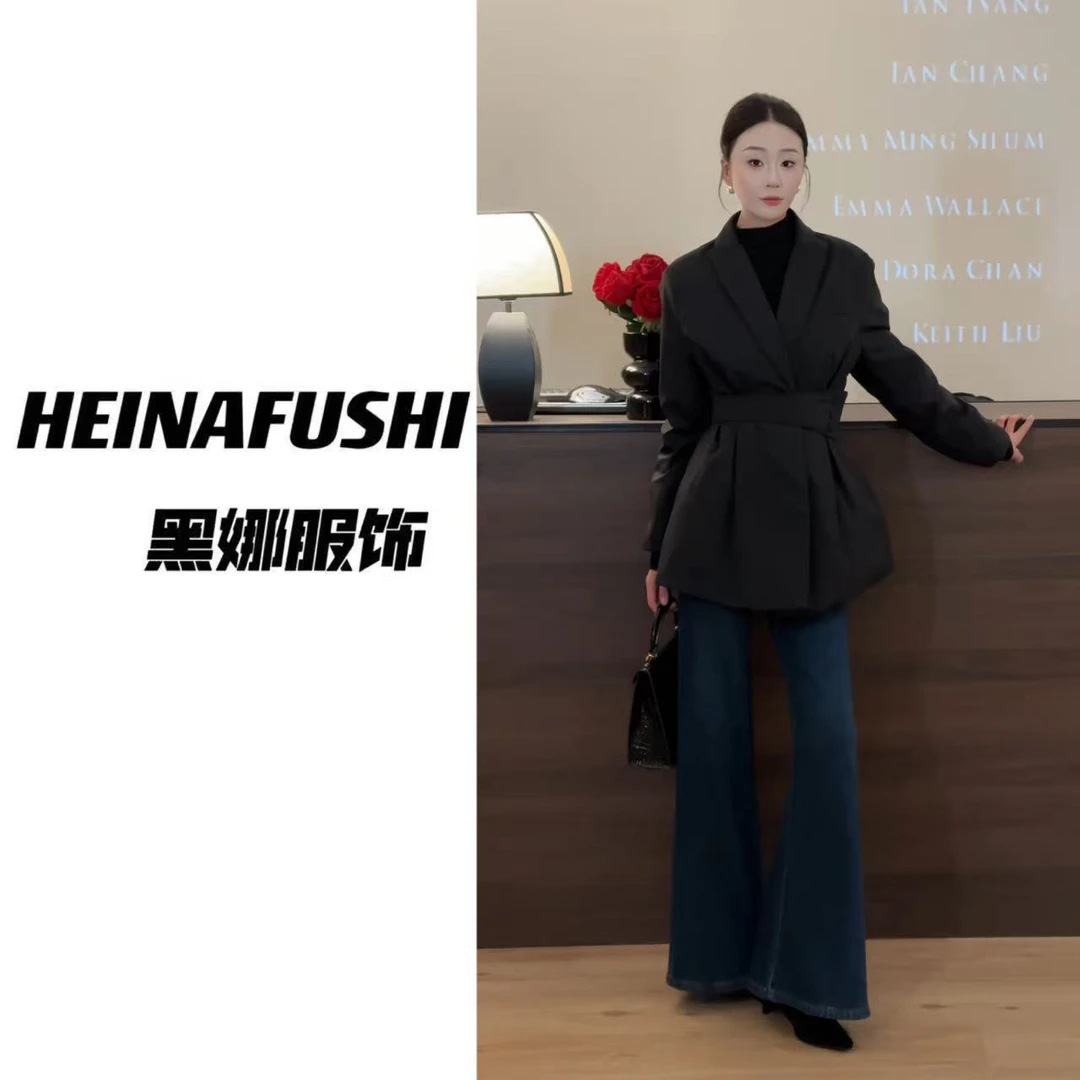 HEINA【清仓】赫本魔术贴收腰90羽绒服9921-1