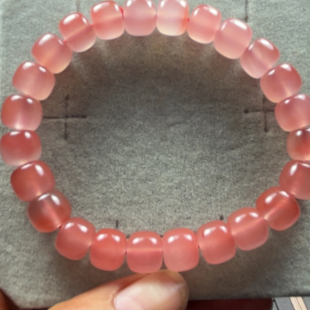南红玛瑙未镶嵌冰粉老型珠手串