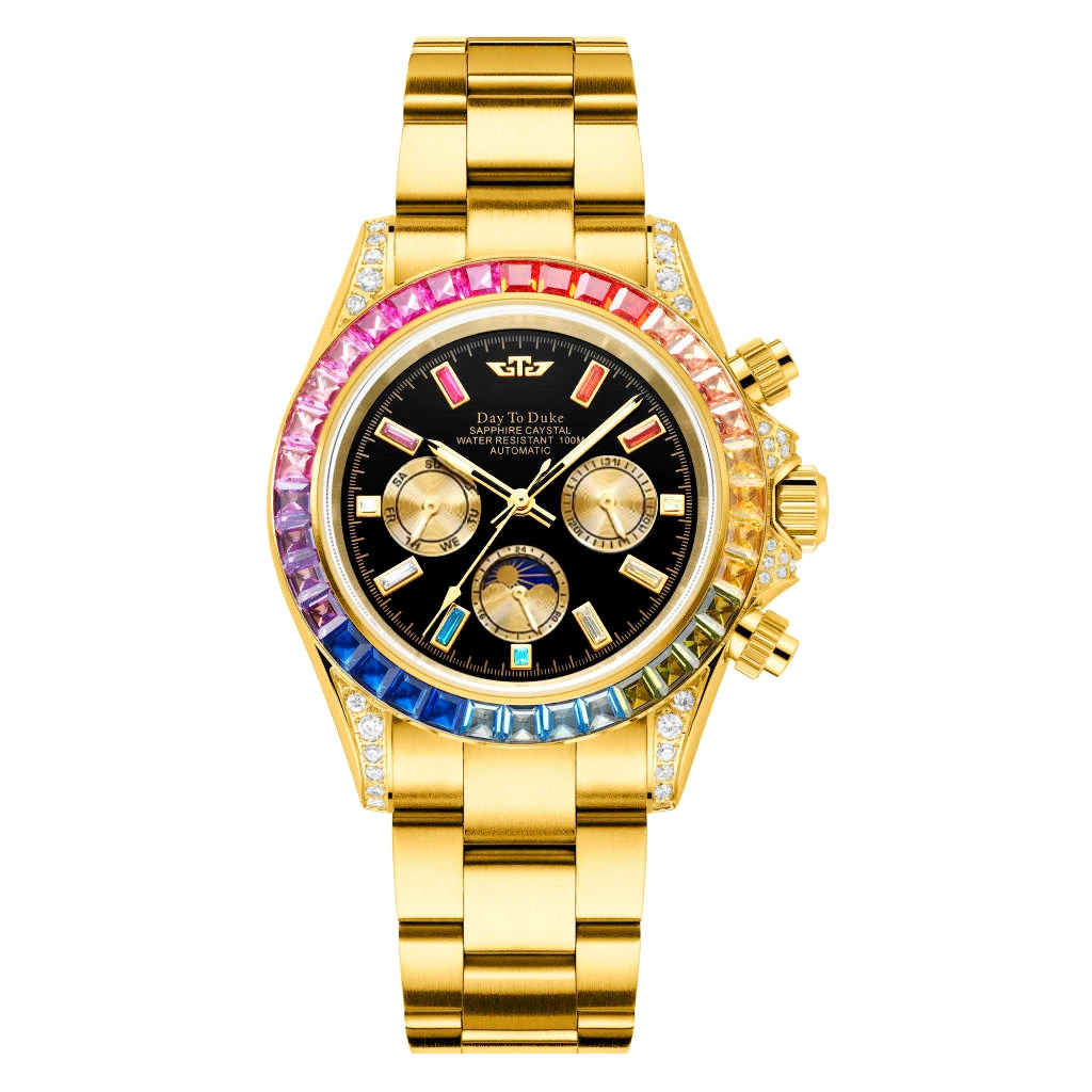 【澳门撤柜】TD1102彩虹迪潮流男士防水全自动机械腕表