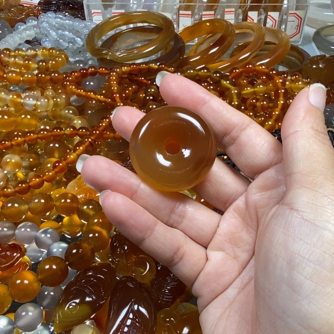 玛瑙/玉髓未镶嵌玛瑙平安扣