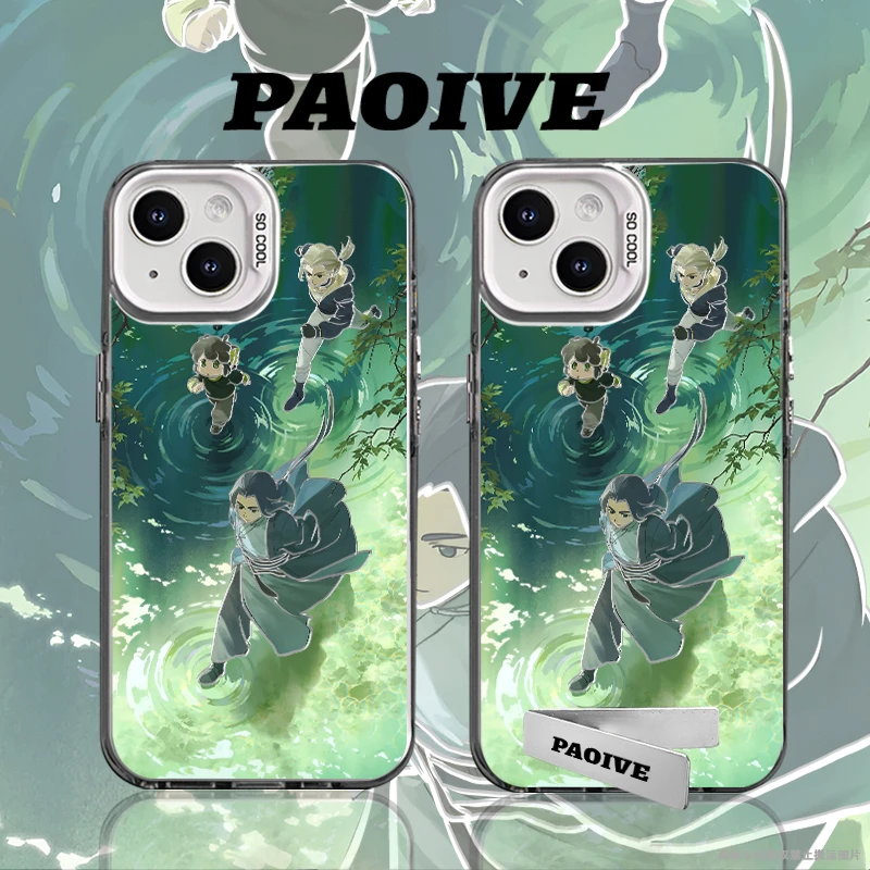 罗小黑适用苹果华为vivoiPhone小米三星防摔彩银手机壳