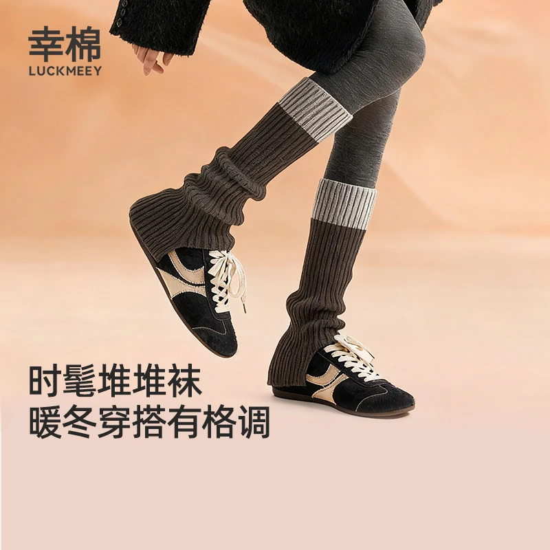 幸棉袜套中筒袜子女2025爆款可爱加厚秋冬针织腿套保暖堆堆袜*dr