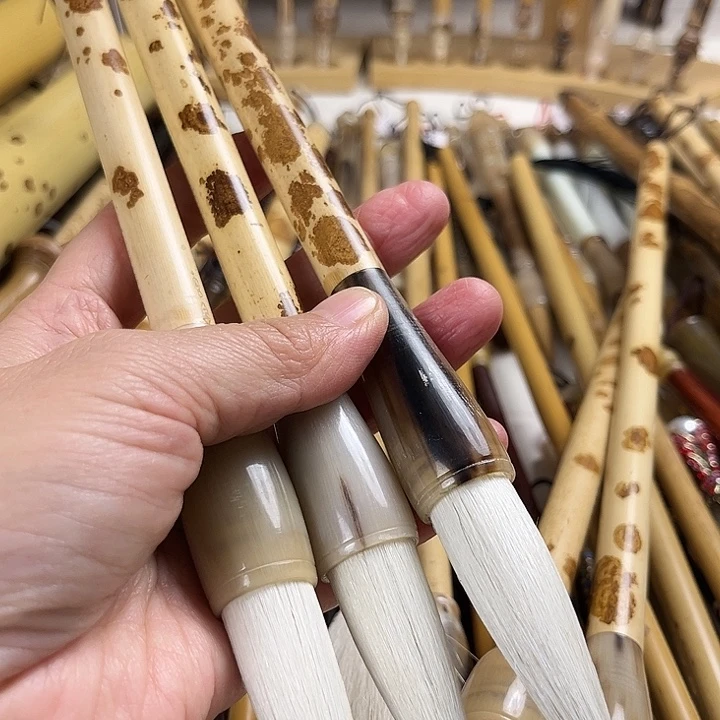 牛角斗湘妃竹狼羊兼毫3支出锋6.0-6.5左右