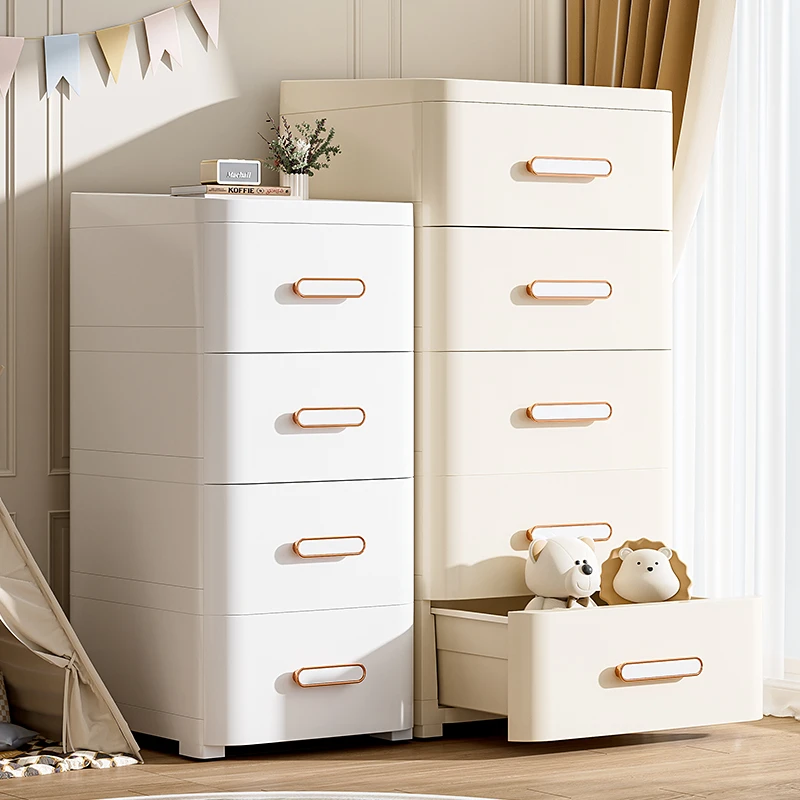 收纳柜储物柜多层衣柜出租房专用零食置物架卧室家用床头置物柜子