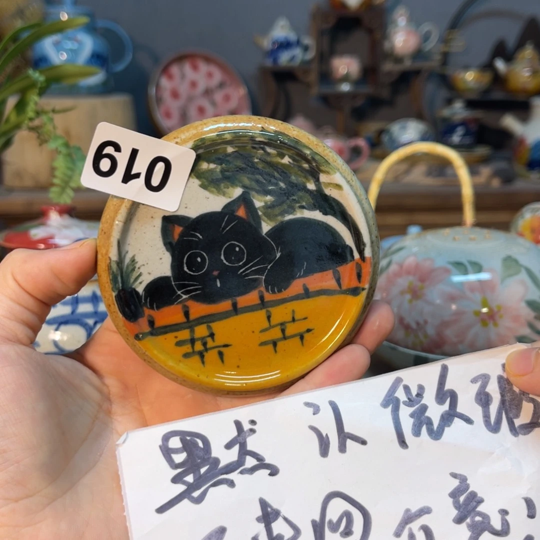 壶素浅陶瓷手工手绘