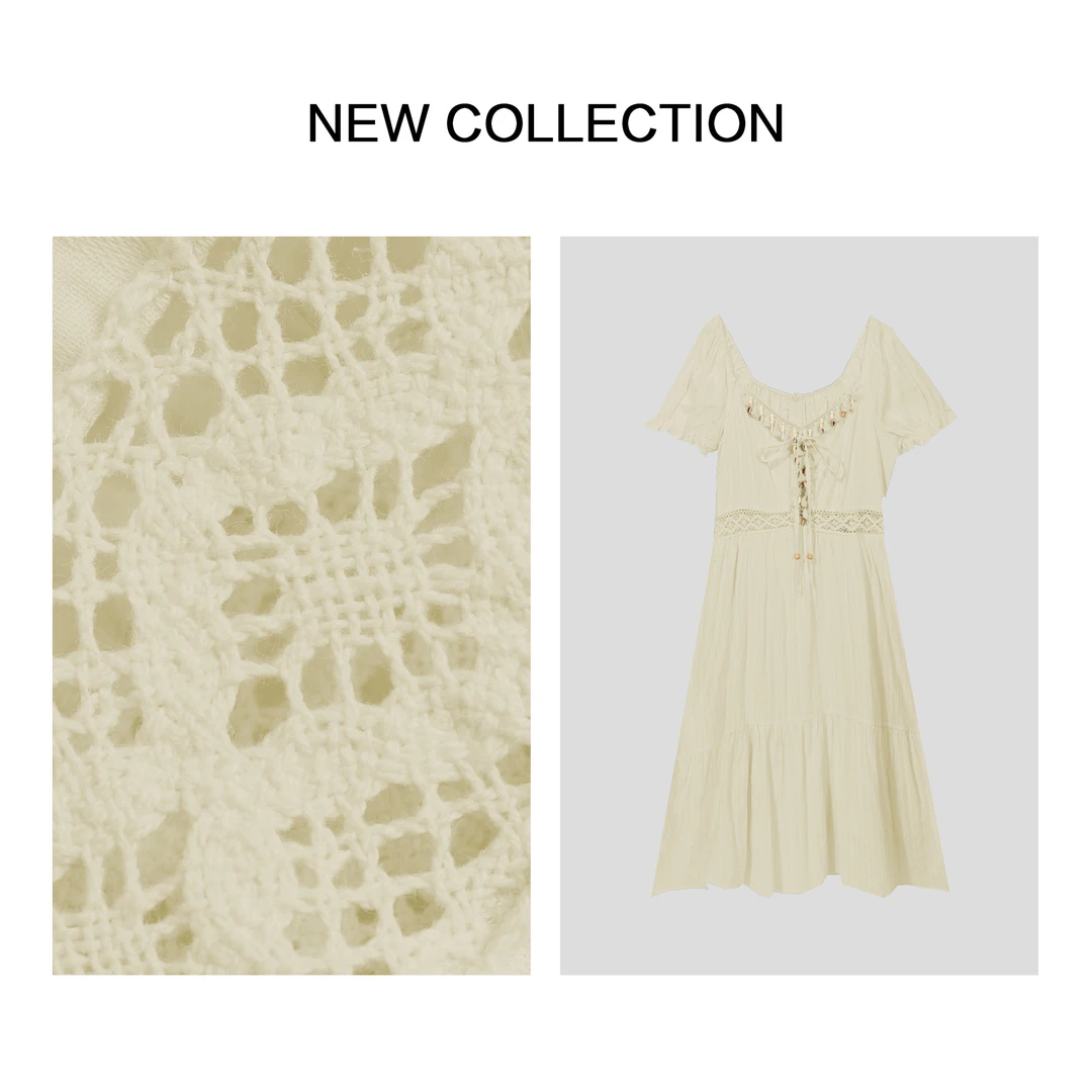 【诗语专属】纯色淑女连衣裙L1F38035