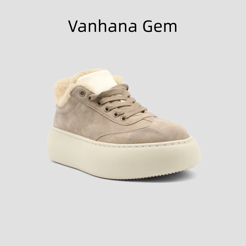 VANHANA GEM保暖秋冬休闲鞋耐磨加厚时尚休闲鞋欧货女鞋2563-2