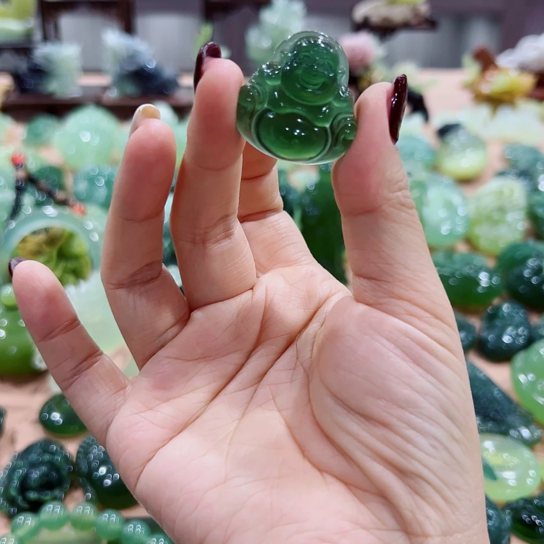 江***湖未镶嵌蛇纹石玉佛公