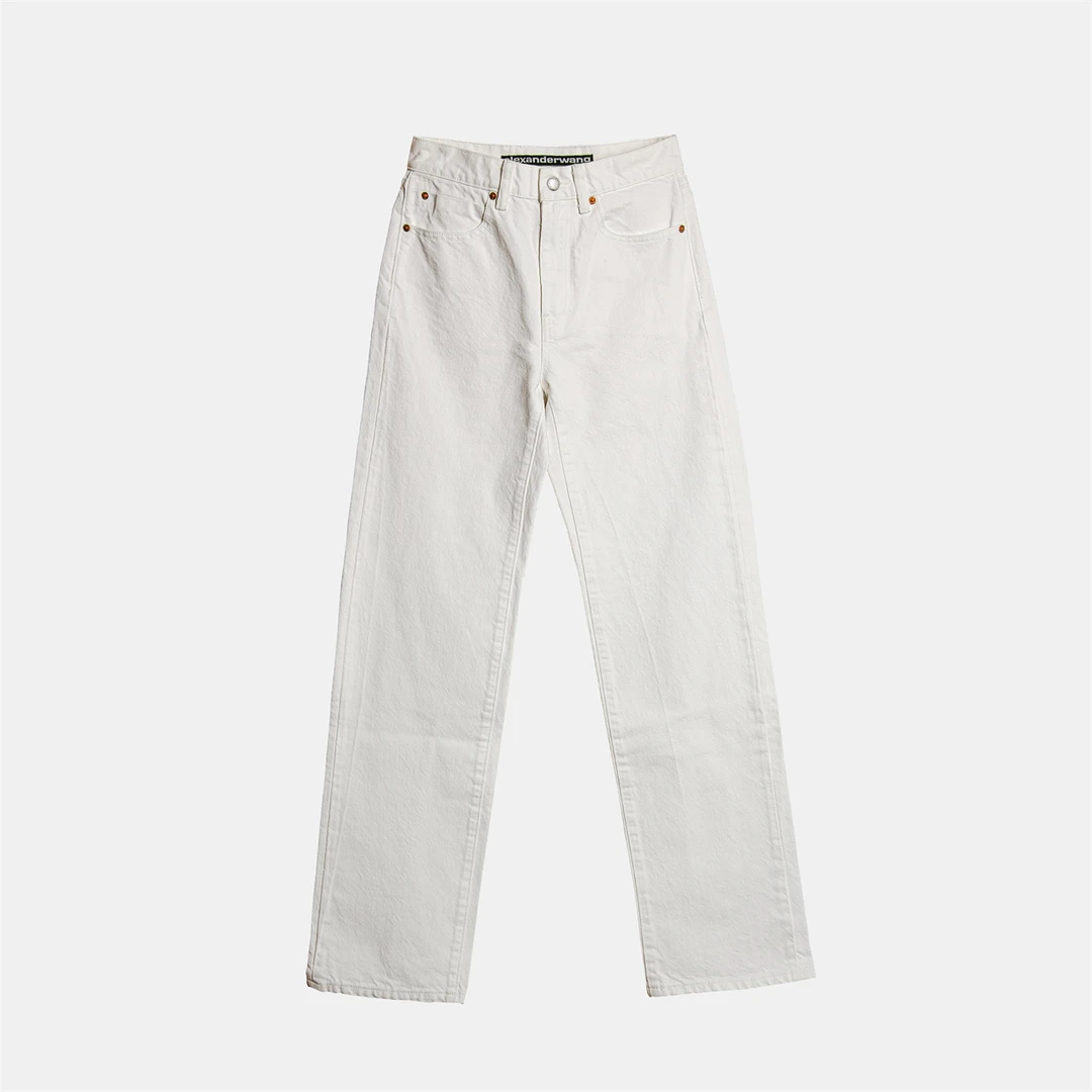 99新 Alexander McQueen/亚历山大·麦昆 白色牛仔裤 D3104