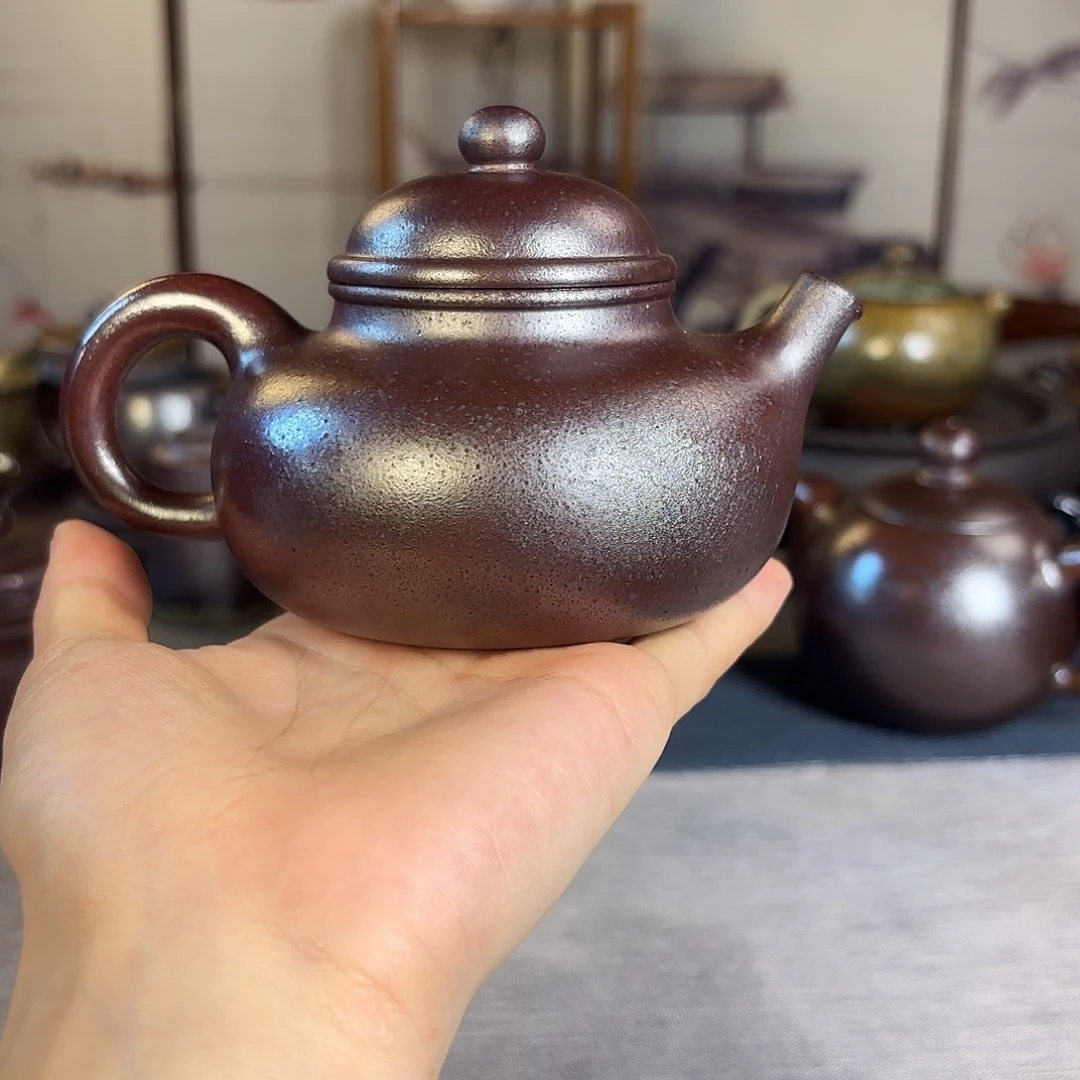 茶壶紫砂柴烧紫砂壶天青容天