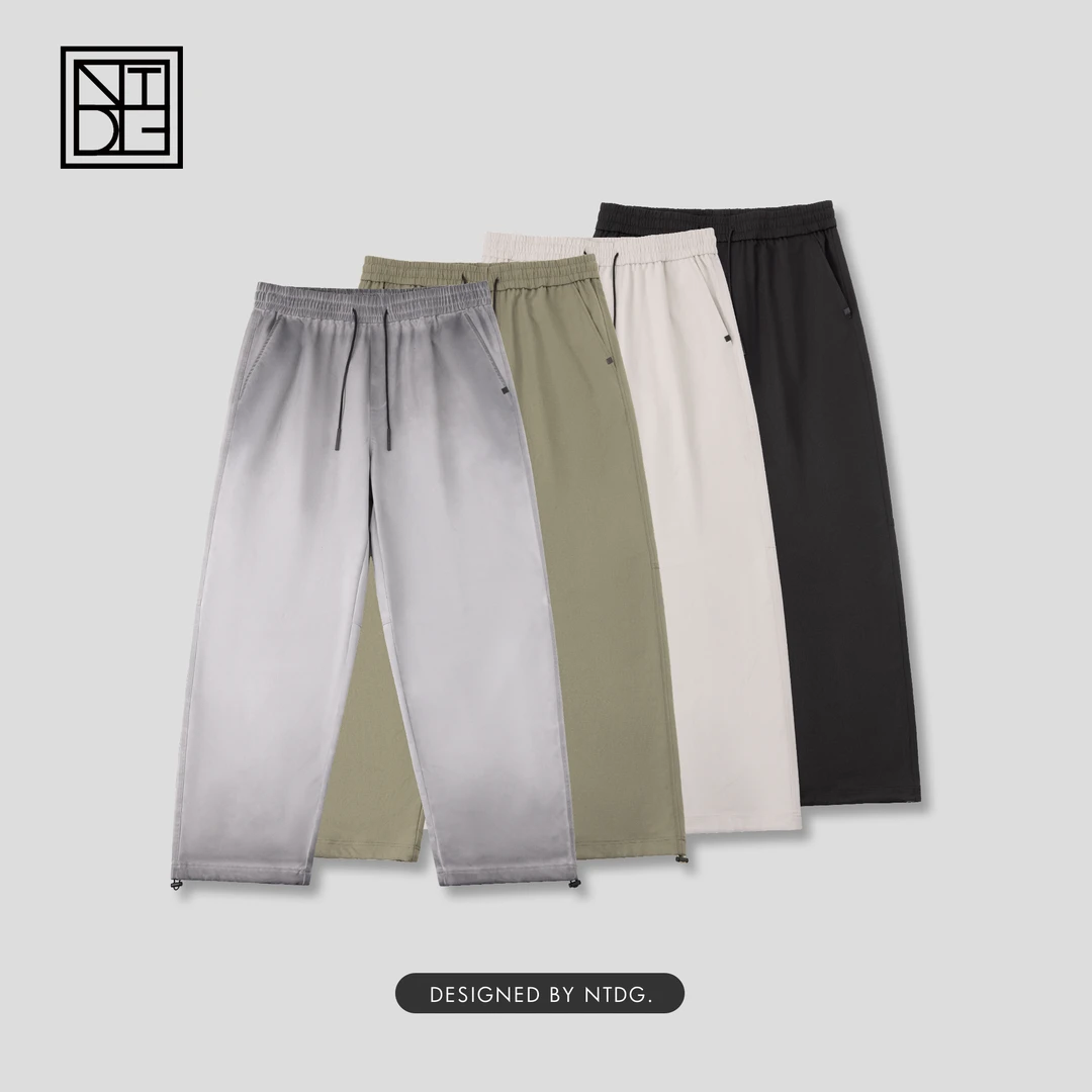 高级感纯色简约百搭潮流风宽松系绳长裤K11120