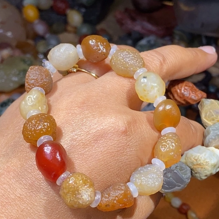 玛瑙/玉髓珠宝半成品未镶嵌弯*棍