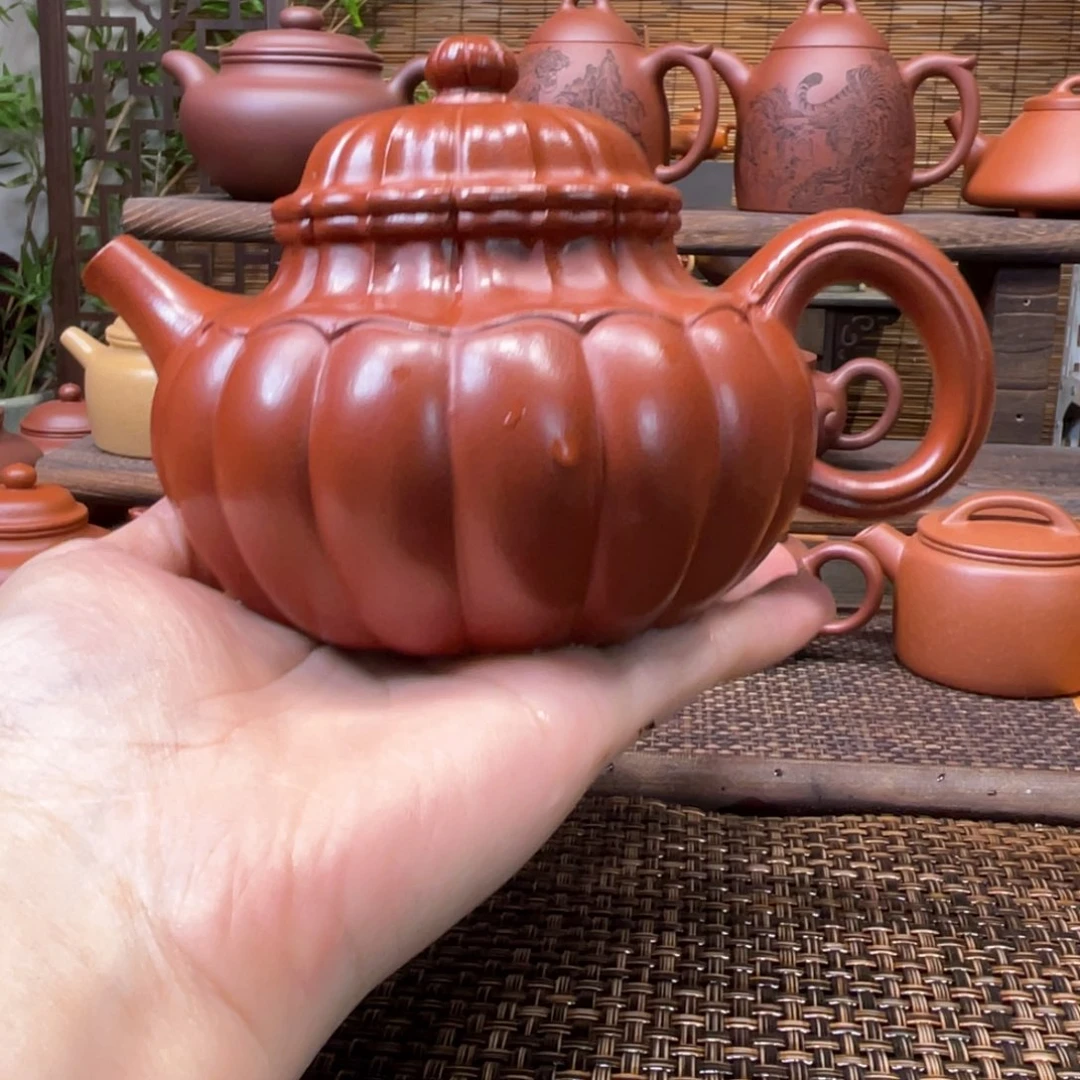 紫砂茶壶宜兴原矿紫砂手工制350
