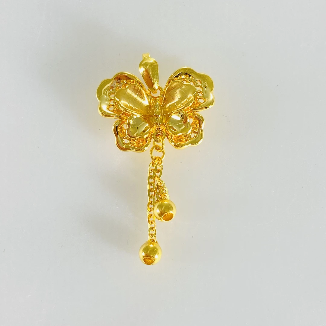 足金999 黄金蝴蝶流苏吊坠 5D 2.18