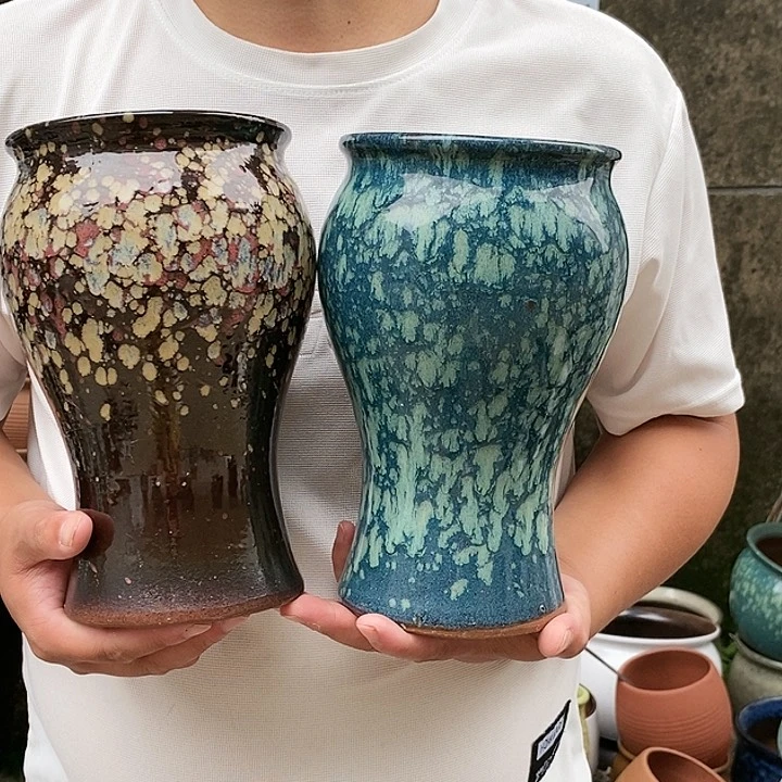 紫砂花盆口14高25福利