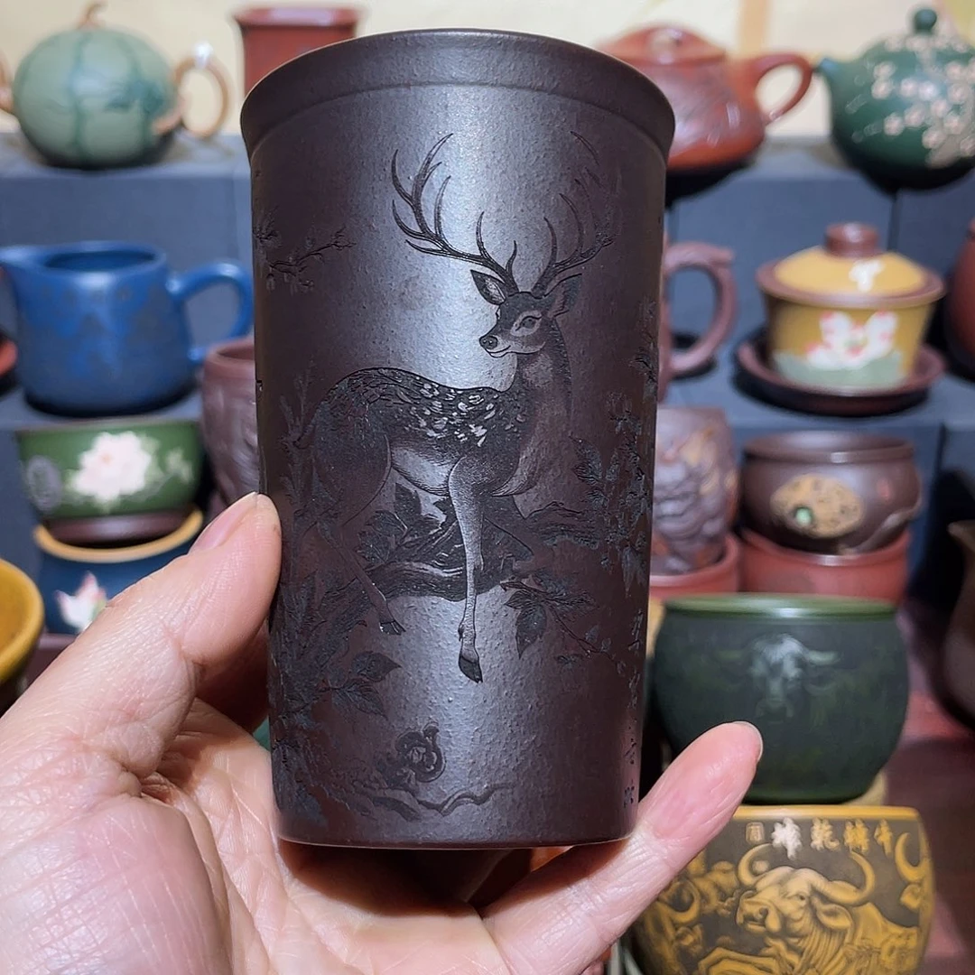 原矿紫砂手工主人杯