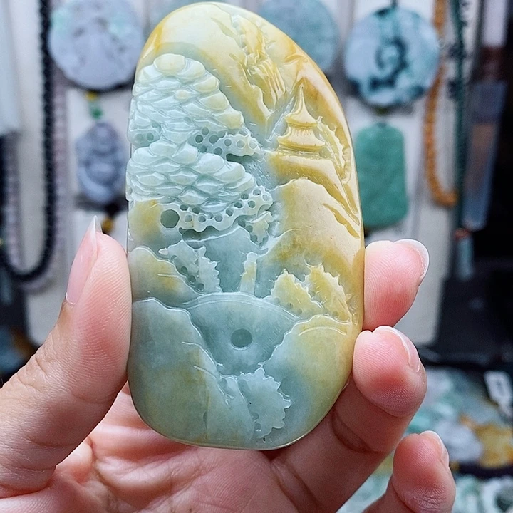 翡翠未镶嵌颈饰翡翠