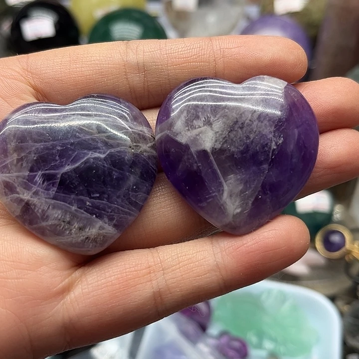 未镶嵌珠宝半成品水晶50克爱心