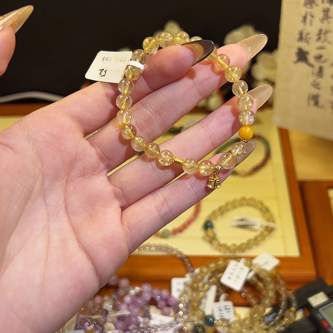 水晶手链银S925镶嵌宋****)-金52
