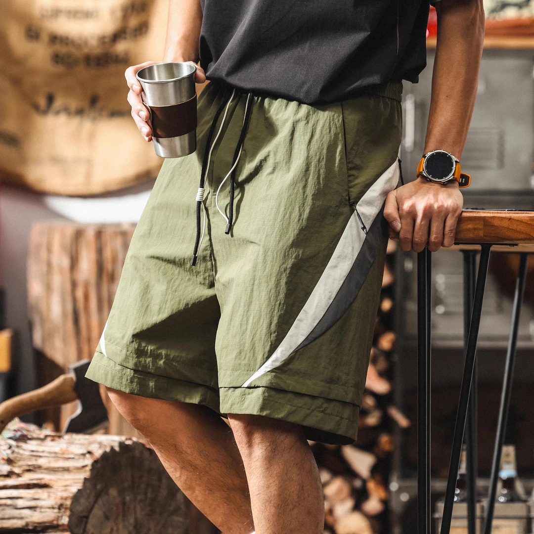 冰丝凉感户外速干运动短裤男夏季薄款宽松休闲五分裤男款潮流中裤