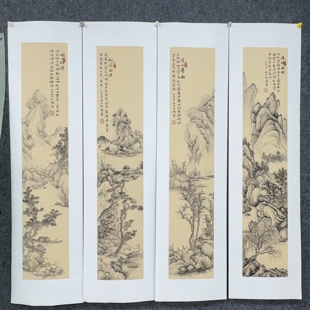 国画国画作品山水花鸟