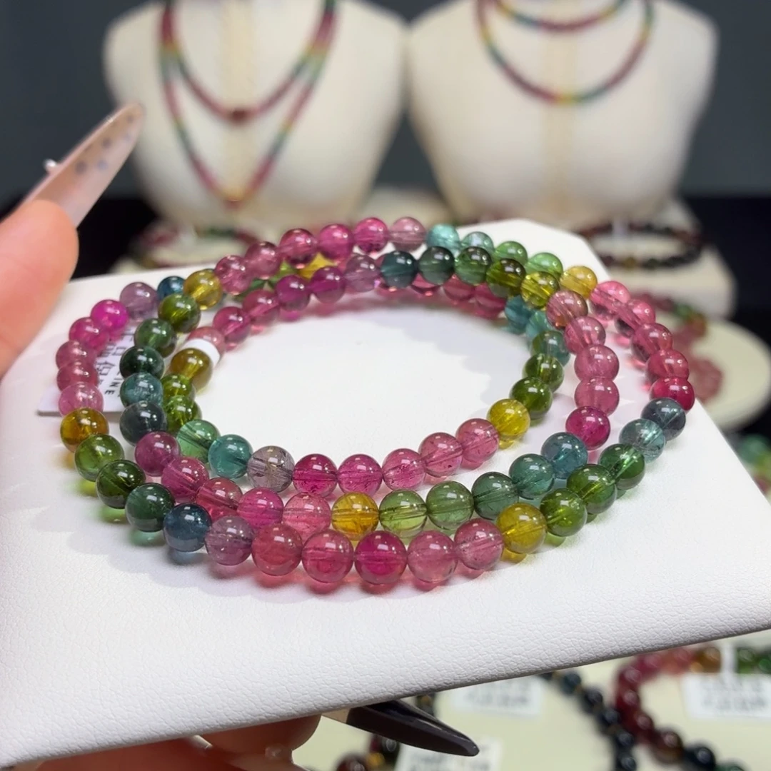 未镶嵌碧玺手链天然碧玺5.8