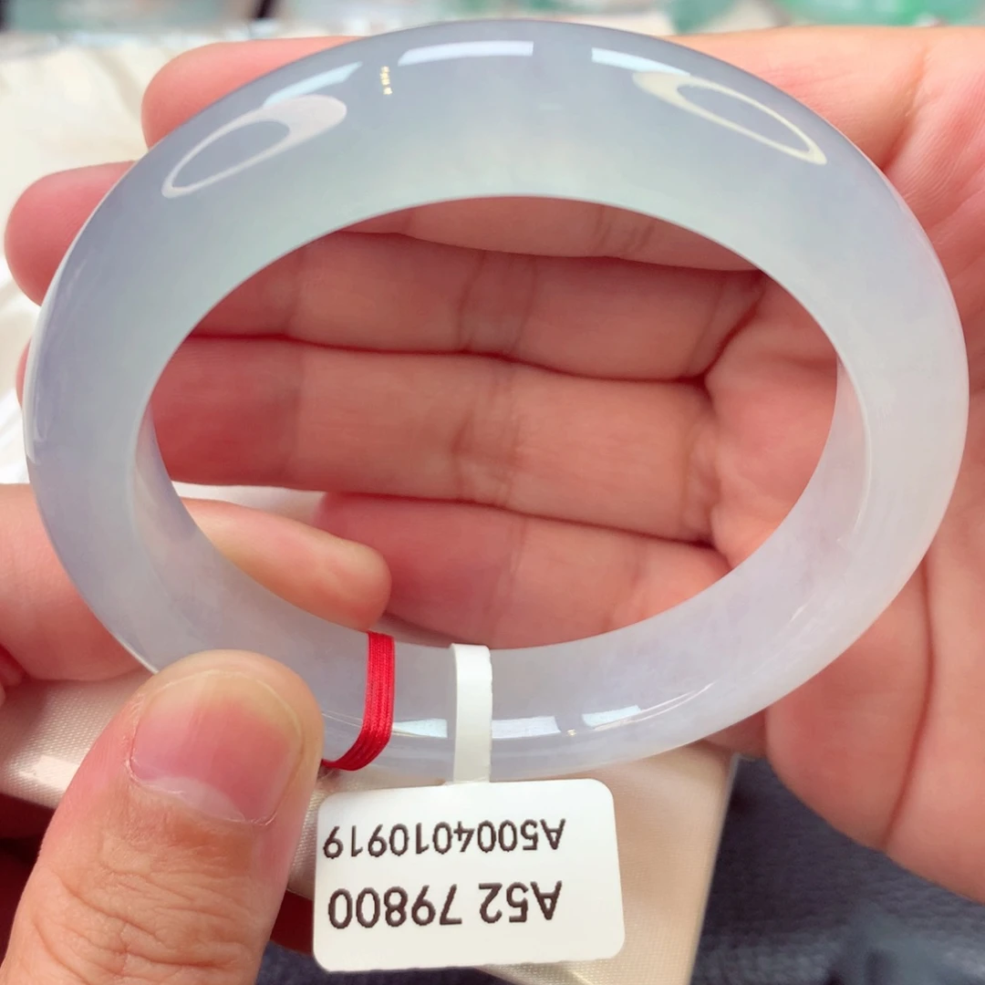 未镶嵌手镯翡翠白冰条推荐17号11