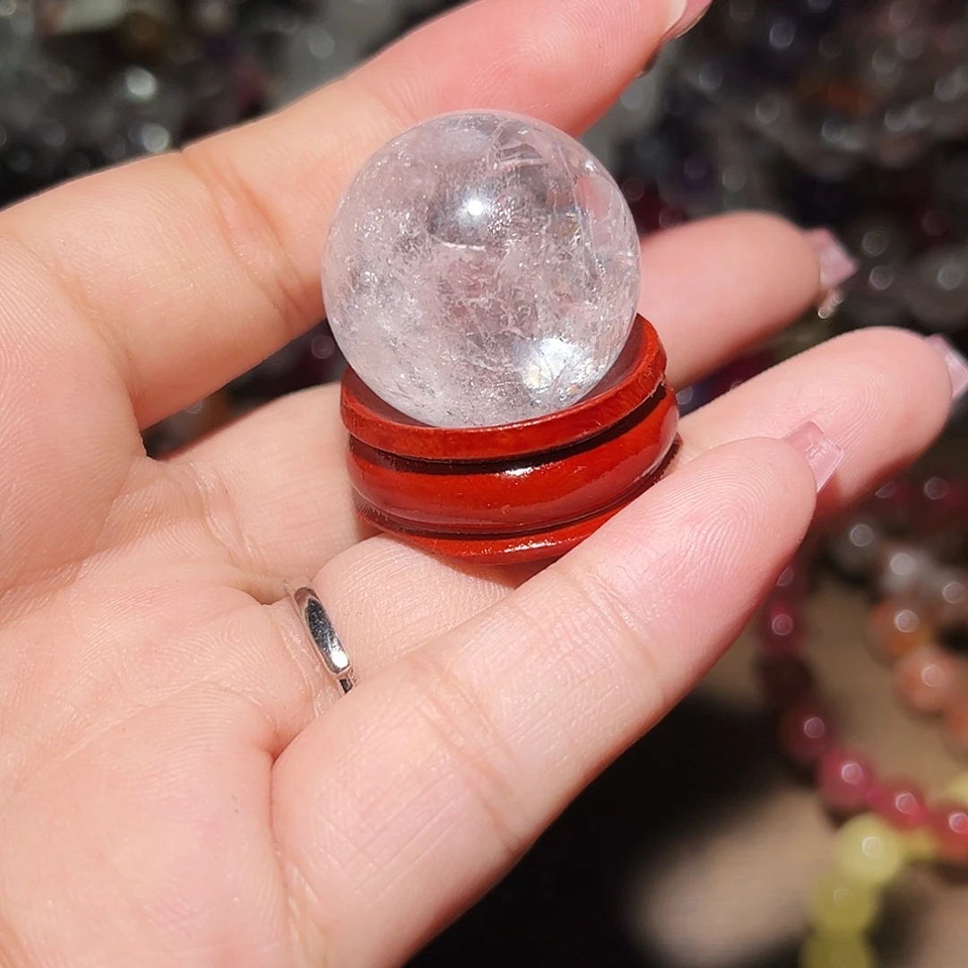 水晶手链未镶嵌喜马拉雅白水晶球