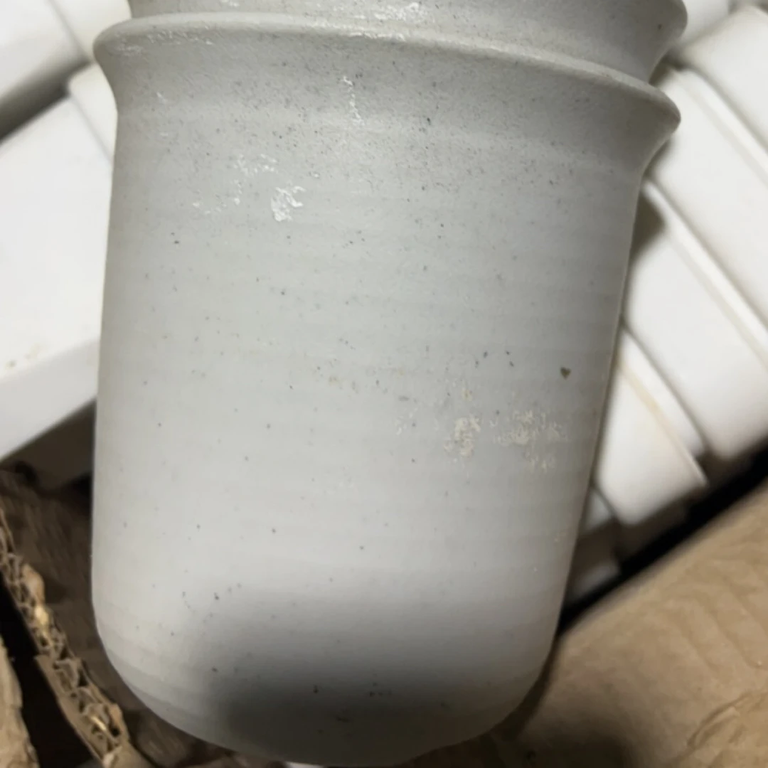 塑料旧花盆，加厚白色硬加仑13口径，高度13厘米  5个