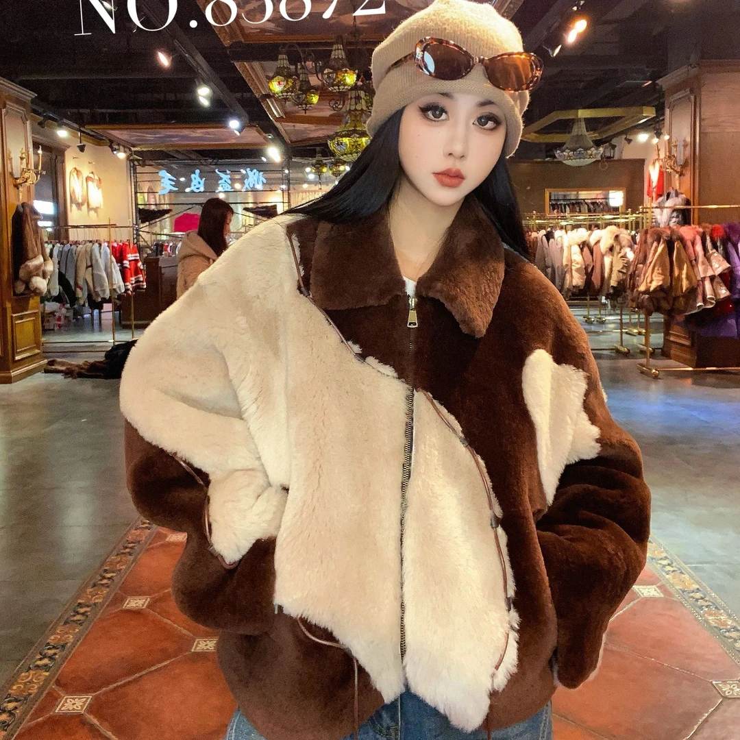 【CY】 83872 2024冬季新款时尚皮毛一体外套