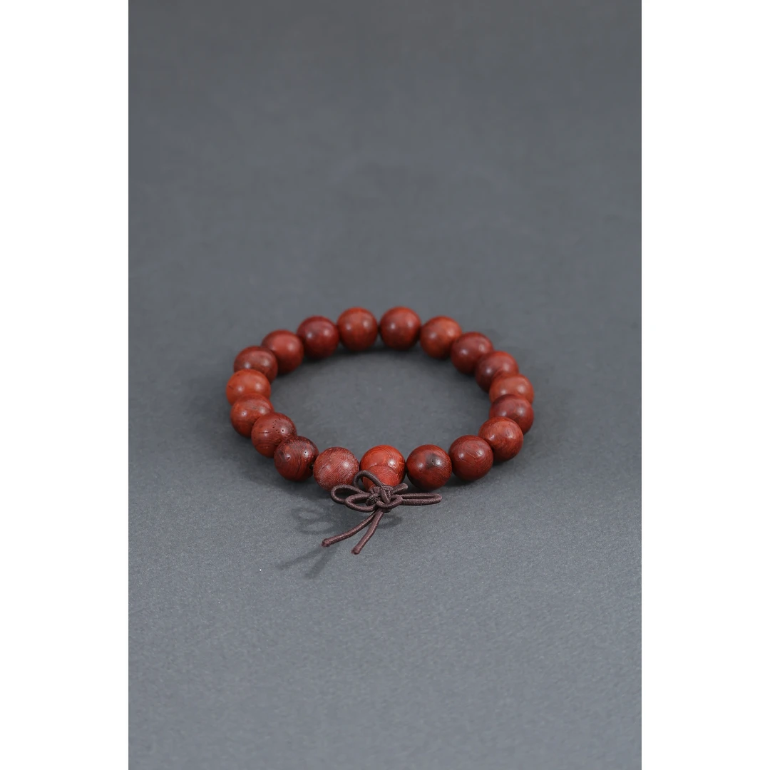 【红花梨】10mm单圈素串红木手串B0036