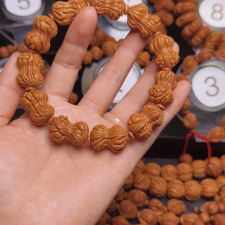 桃核手串龙纹桃核