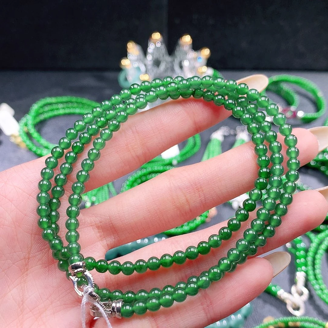 翡翠未镶嵌手串项链