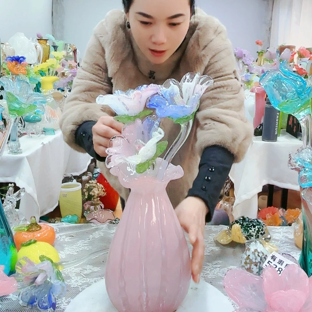 福利不退不换琉璃花瓶艺术品