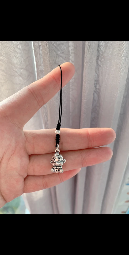 足银银制品 足银999手机链钥匙扣挂件可爱纯手工复古