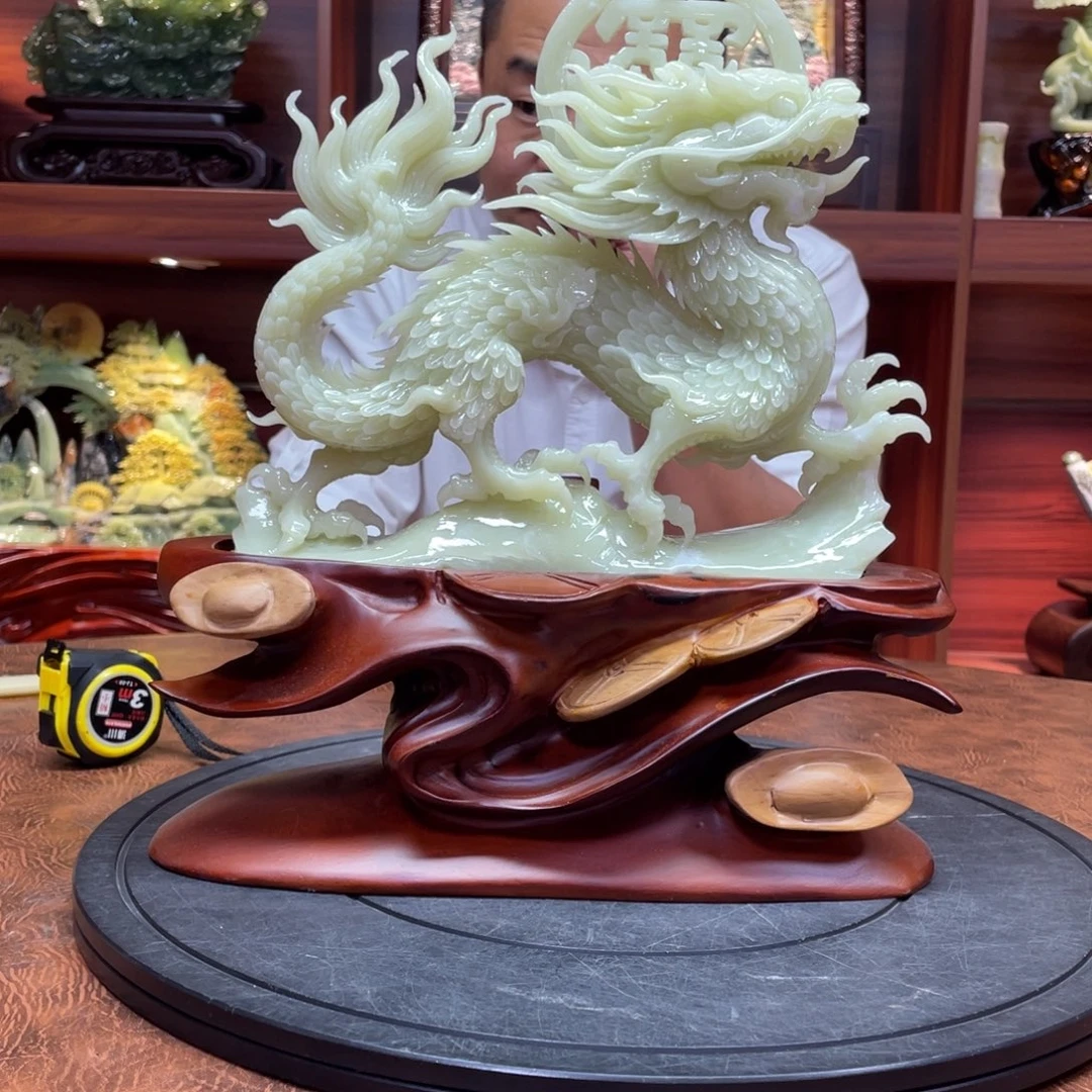 “***言玉手工雕刻岫玉家居摆件