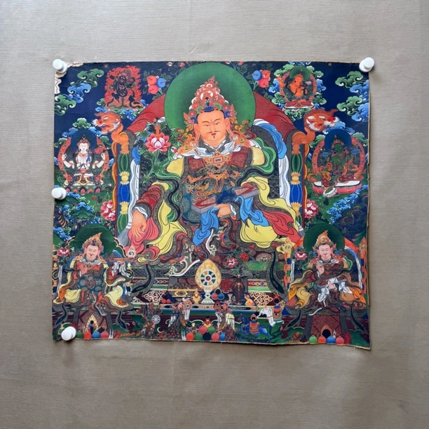 高端精品莲花生大师绘画唐卡AA32