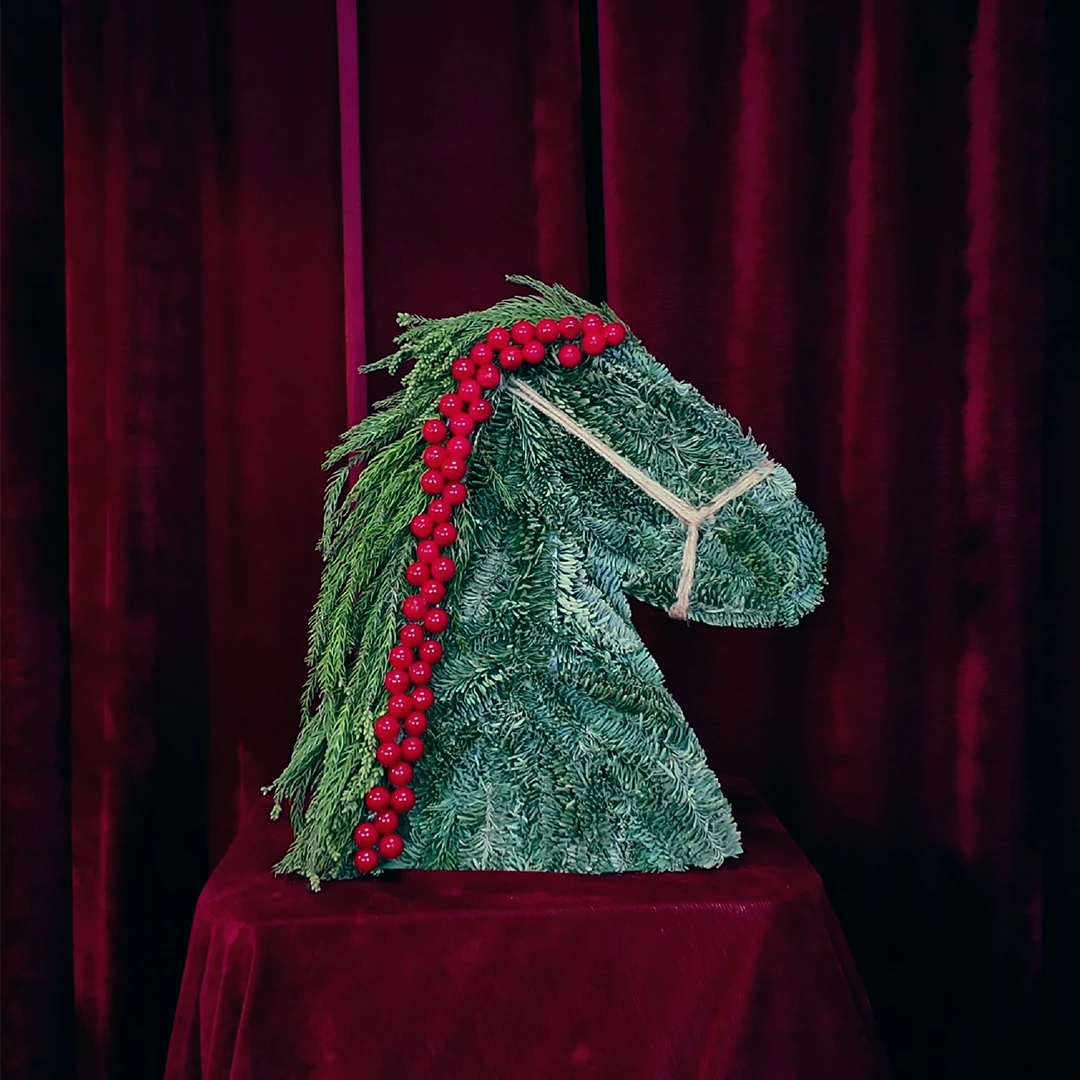 JoyFlower真鲜活诺贝松圣诞2026年新款马上有钱门挂家居装饰摆件