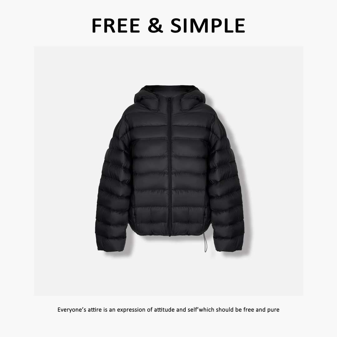 Free&Simple-'排骨羽绒‘秋冬款时尚加绒款连帽羽绒服-2618