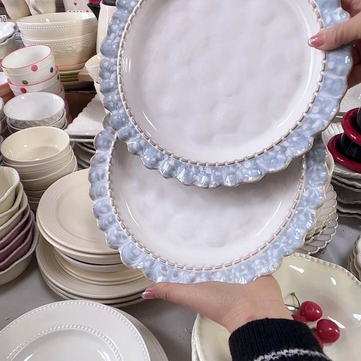 瓷片瑕疵特价陶瓷大盘