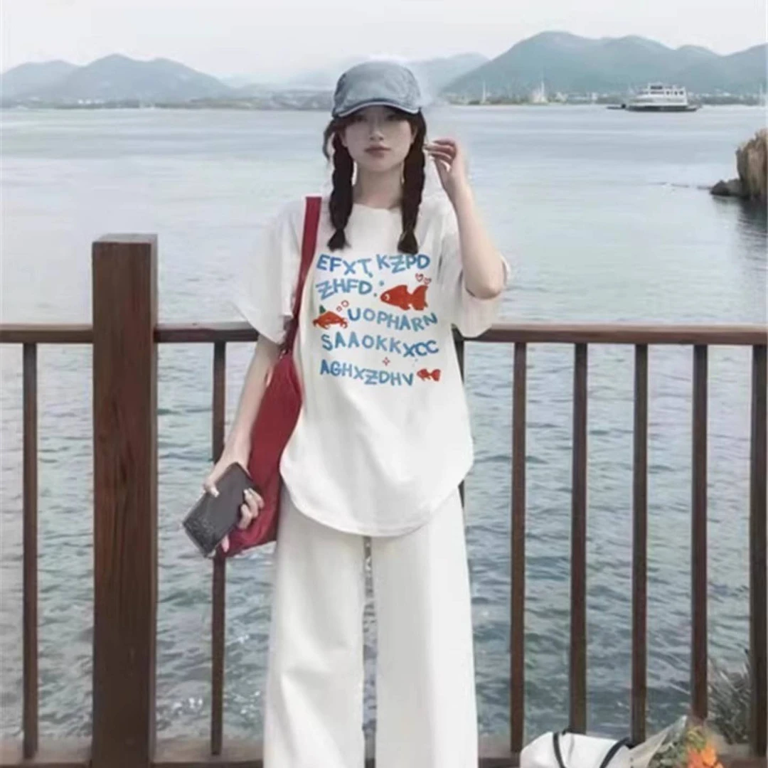 夏季学生短袖百搭纯棉T恤2025新款爆款设计感小众美式宽松上衣