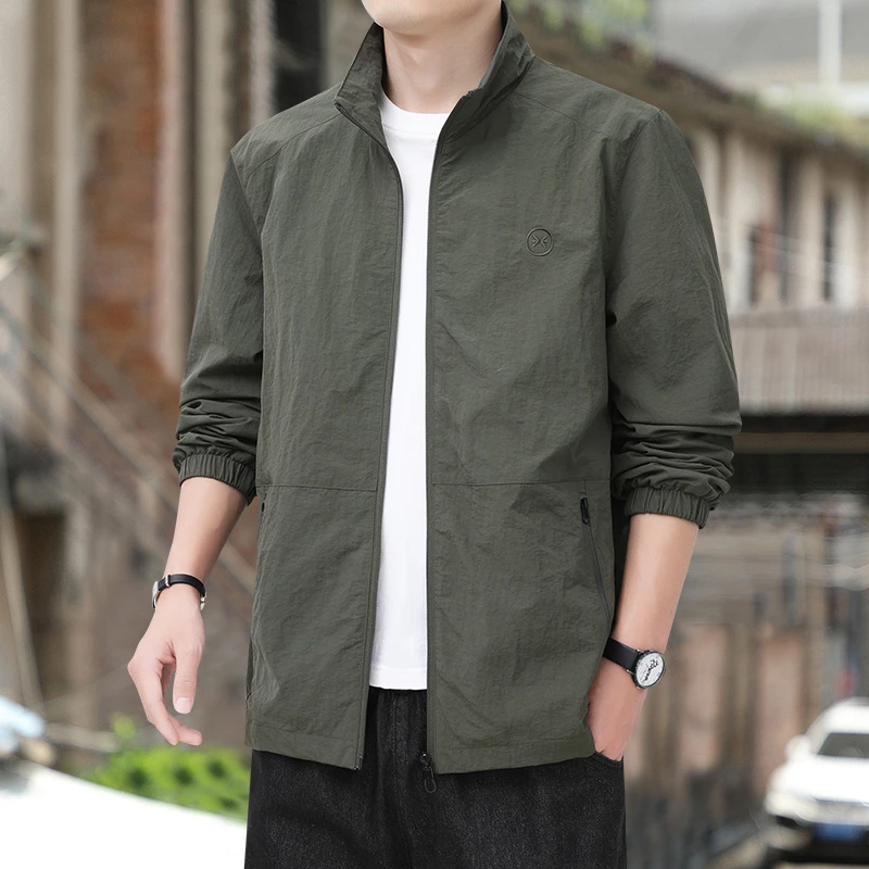 辰先生男士休闲夹克外套2025春秋季新款百搭宽松户外立领加绒男装