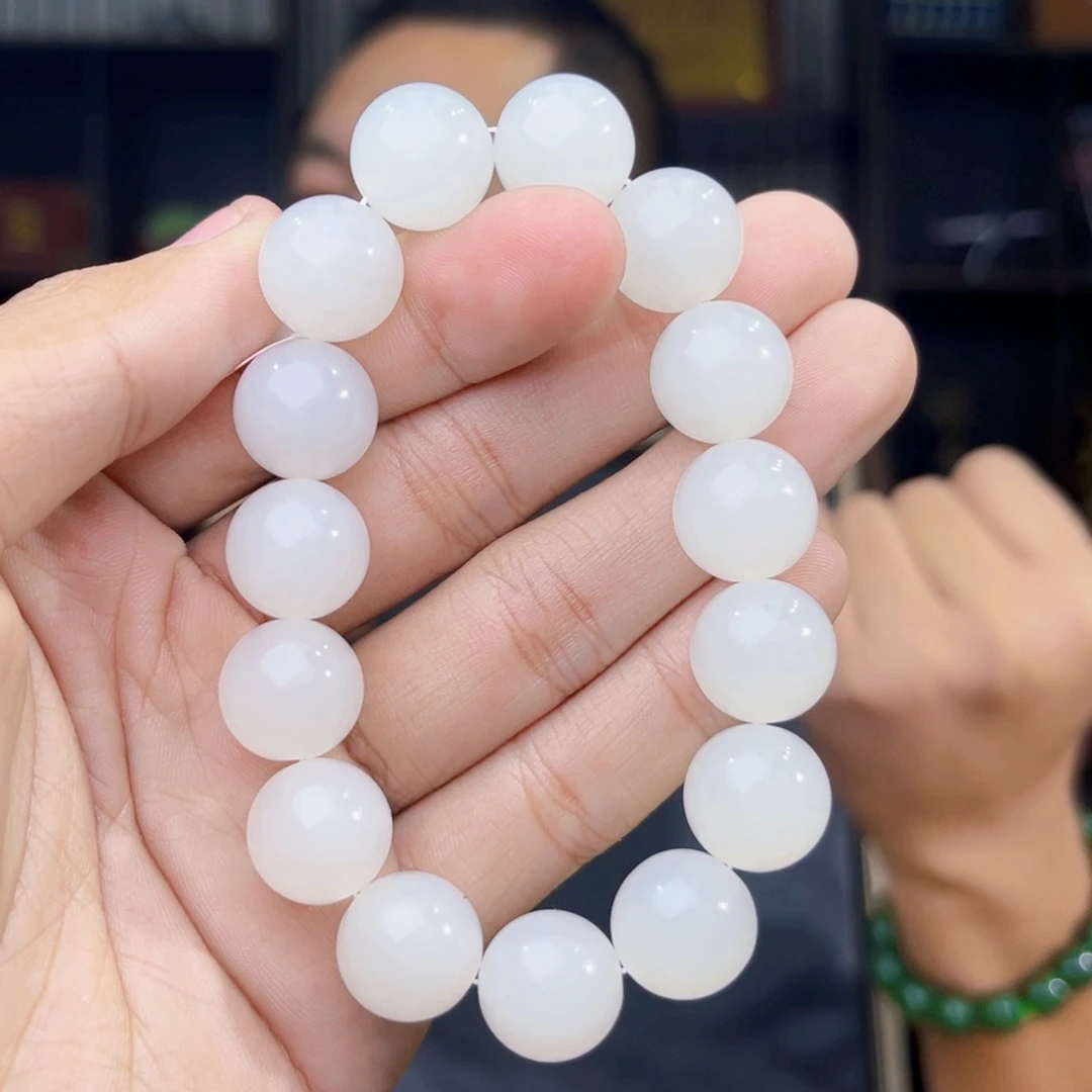 和田玉未镶嵌手串天然和田玉新疆05年于田卡14