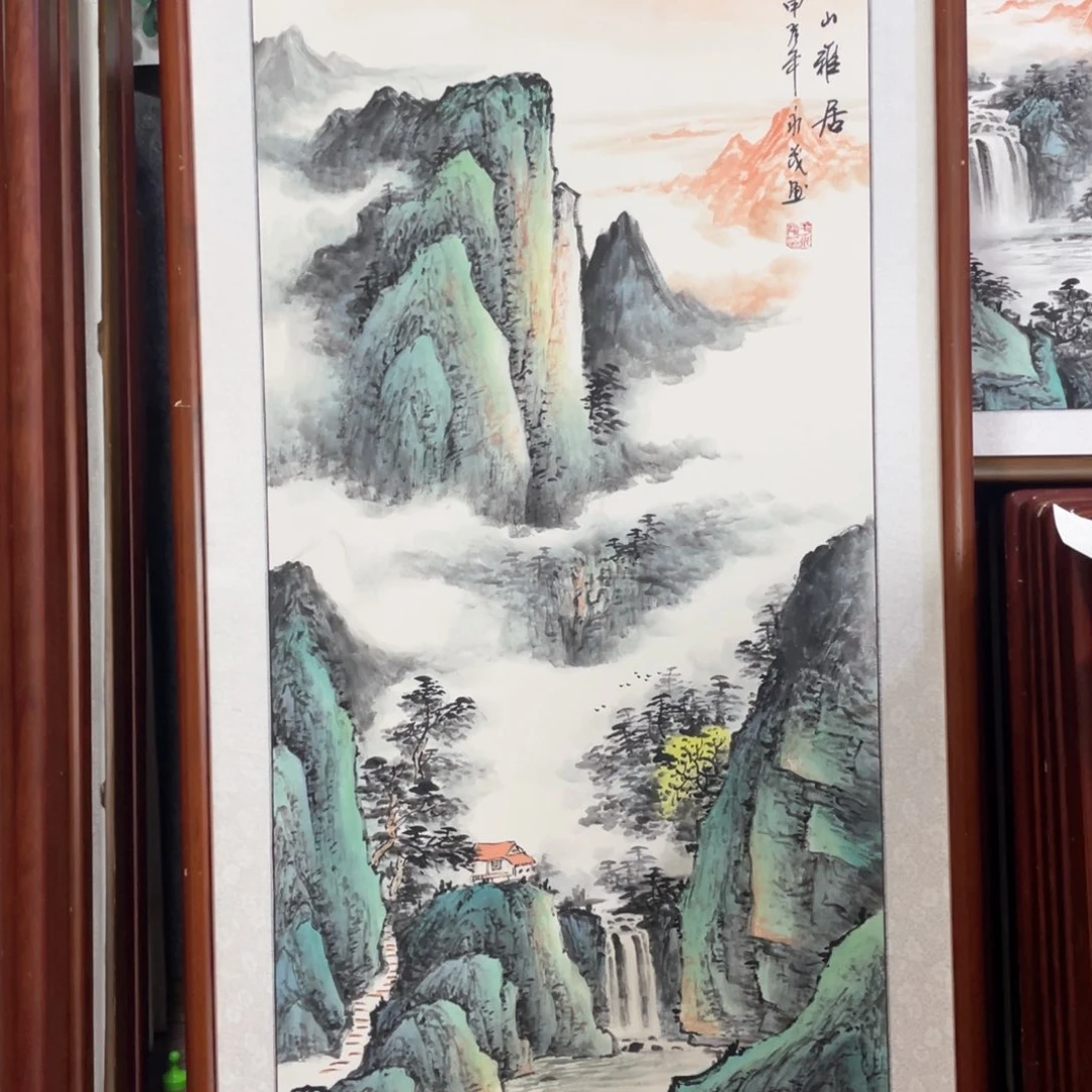 国画带框尺寸63*123厘米