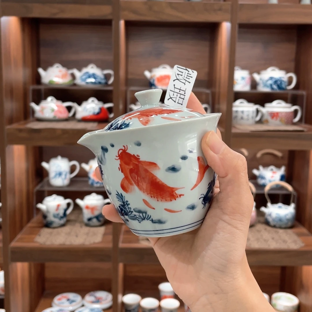 微瑕釉下彩纯手绘